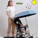 Universal Baby Parasol, Baby Stroller Sun Shade Sun Protection for Strollers, Waterproof Umbrella for Trolley Bike, Bicycle Umbrella with Holder Clip Clamp (Sky Blue)