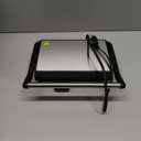 Panini Press Grill, Aigostar 1000W Sandwich Maker with Ceramic Non-stick Plates, Opens 180 Degrees for Any Size Food, 3-in-1 Sandwich Press Electric Grill, Drip Spout & Locking Lid, Sliver (Black)