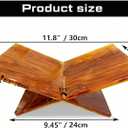 Acrylic Book Stand - Open Book Display Stand for Reading, Bible, Cookbook, Magazines, Textbooks, Recipe Holder (Wood Grain Pattern)