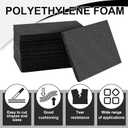 Frienda 12 Pcs 12" x 8" x 0.5" Polyethylene Foam Sheet Thick Black Packing Foam Padding Customizable PE Board Cushion Inserts for Cases Craft Shipping Moving DIY Projects Toolbox Storage