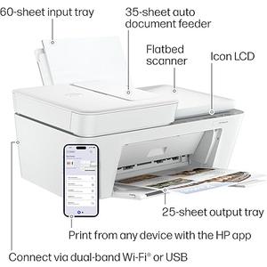 HP DeskJet 4327 Wireless All-in-One Color Inkjet Printer, Scanner, Copier, 6 Month Trial of Instant Ink Included, AI-Capable (B3ZF6A)