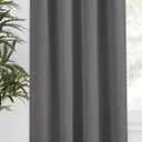 NICETOWN Grey Blackout Curtain 68 inch Long, 55 inches Width, 1 Panel, Thermal Insulated Window Treatment with Grommet Room Darkening Thermal Insulated Panel for Bedroom/Living Room