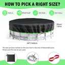 14 Ft Round Pool Cover, Solar Cover for Above Ground Pools, Heavy Duty Swimming Pool Cover Protector with Winch and Cable, Strong Tear Resistant Winter Pool Cover Ideal for Waterproof and Dustproof