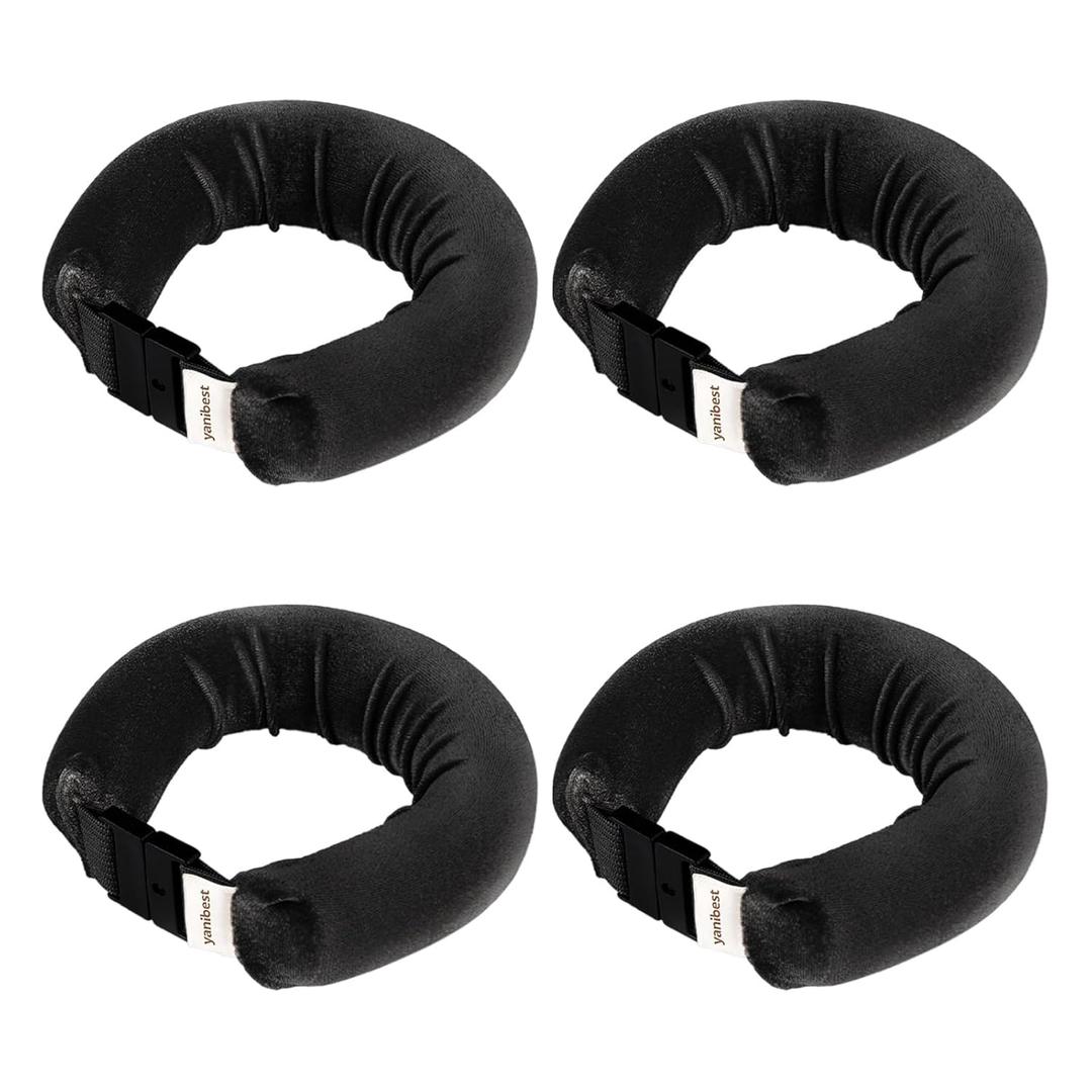 YANIBEST Heatless Hair Curler, Heatless Curls Overnight, No Heat Curling Rod,Hair Rollers to Sleep in, 4PCS Rods for Most Hair Types (Black)