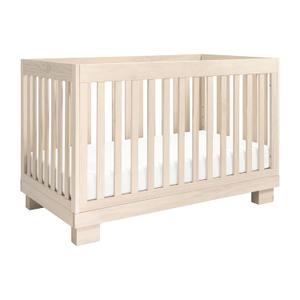 babyletto Modo 3-in-1 Baby Convertible Crib to Toddler Bed & Daybed- GREENGUARD Gold Certified Wooden Baby Crib - 4 Adjustable Mattress Heights - Includes Toddler Conversion Kit - Washed Natural