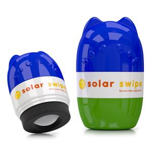 Sunscreen Applicator for Kids and Adults, Portable, Washable, Easy on the Go Sunscreen Application for Any Age and Skin (Blue Green)
