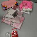 Pink Birthday Party Decorations for women, Backdrop,Pink Bow Balloons Arch,Glitter Banner,Coquette Themed Party Supplies for Girls