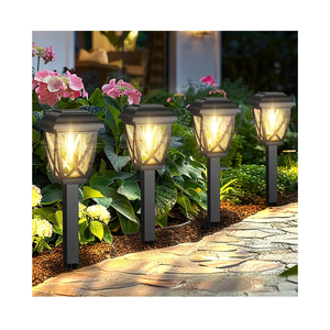 Derynome Solar Lights Outdoor, 6 Pack Waterproof Solar Pathway Lights for Outside, Outdoor Light for Garden, Yard, Patio, Landscape, Planter, Walkway Decor