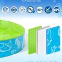 Hikiddy Foldable Kiddie Pool with Canopy: 31.5in/ 47in /63in for Baby Toddler Kids Family - Summer Water Play Pool with Shade - Portable for Outdoor Backyard Beach (Blue-Green, 63in)