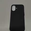 ORNARTO Compatible with iPhone 16 Case 6.1", Slim Liquid Silicone 3 Layers Full Covered Soft Gel Rubber Shockproof Phone Case, Protective Cover with Anti-Scratch Microfiber Lining-Black