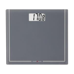 Health o meter Extra Wide Digital Bathroom Scale  500 lb Capacity, 13.5"x11.8" Platform, Tracks 4 Users, 3.5" LCD Display, Precision Weighing, 2 AAA Batteries  Accurate, Easy to Read, Durable (Grey)
