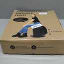 Adjustable Height Portable Toilet with Soft Seat Cushion, Waste Bags & Gel, Camping Toilet for Adults & Kids, Compact Travel Potty for Outdoor, RV, Hiking, Emergency Use, Black