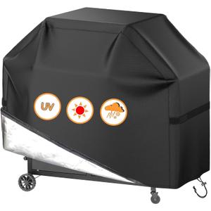 58-inch Heavy-Duty BBQ Grill Cover, Waterproof & UV-Resistant Fabric with Ventilation, Universal Fit for Gas and Charcoal Grills