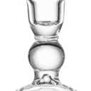 Teensery Glass Candle Holder Clear Pillar Candle Stand Candlestick for Home Wedding Party Decoration (Height 3.5")