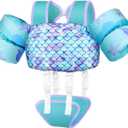 Vvinca Toddler Swim Vest for Kids 13-30lbs/ 30-66lbs Boys Girls Puddle Kid Jumper Toddlers Pool Floaties Jacket with Adjustable Crotch Strap Sleeves Shoulder for 1-3 Yrs Baby Infant Learn to Swim