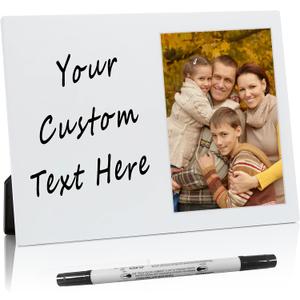 Personalized Wood Picture Frame, Memorial Gifts for Mother Father Baby Friends Family Pet, White Photo Frame for 4x6 picture with Signature Space - Horizontal/Vertical Display on Table or Wall