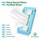 Flushable Wipes Travel Size, 99% Water Mini Wet Wipes for Sensitive Skin, Hypoallergenic & Unscented On The Go Pocket Wipes, 48 Count (8 Packs of 6)