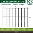 42.5ft(L) x 13in(H) Garden Fence Animal Barrier, 30 Panels No Dig Fence Panels for Dog Rabbit, Rustproof Metal Dig Defence Fencing Bottom Barrier, Anti Digging Garden Edging Border for Outdoor, Yard