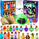 LDomet Magic Potions Kit for Kids - Mix 20 Fairy Dust Potion Bottles, Halloween Christmas Party Decorations, Creative Gift Craft Toy for Ages Boys Girls 6 7 8 9 10+ (WIZARD)