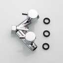 Tecmolog G1/2 Shower Diverter Shut Off Valve Brass Shower Head Splitter 2 Way for Bathroom, Chrome, DSF014A