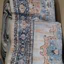 TOPRUUG Washable Runner Rug 3x16 - Hallway Runner Rug Kitchen Rugs and Mats Non Skid Washable Waterproof Carpet Runner for Living Room Bedroom Bathroom (Blue, 3X16)