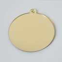 Blank Acrylic Mirror Hanging Bauble for Wedding , Christmas &Events , Blank Mirror Ornament for Keychains , Jewelry ,DIY Mirror Accessory (Gold, 3")