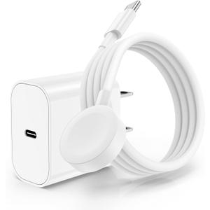 Apple Watch Charger with USB C iPhone Fast Charger Block Plug, Magnetic iWatch Fast Charging Cable Cord 6ft and Type C Charger for Apple Watch Series Ultra 2/Ultra/Series 11/10/9/8/7/SE/6/5/4/3/2