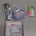 Mandala Diamond Art Coasters kit, 6 Pieces with Metal Holder, 4 Inch Round Multicolor Floral Design, Set of 6, Cup Mats for Home Decoration, Winter Gifts, Non-Slip