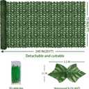 ODTORY Artificial Fence Privacy Screen: 6FT x 20FT UV-Anti Faux Greenery Backdrop Ivy Chain Link Shades Panels for Patio, Balcony, Garden,Deck,Backyard Indoor Outdoor Green Wall Decor