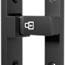 ETEKJOY Heavy-Duty Flip Latch Lock 90/180 Degree Sliding/Swinging Door Lock Latch Bolt for Gate Barn Garage Garden Fence Shed Window Cabinet (Black+Luminous, 90 Degree)