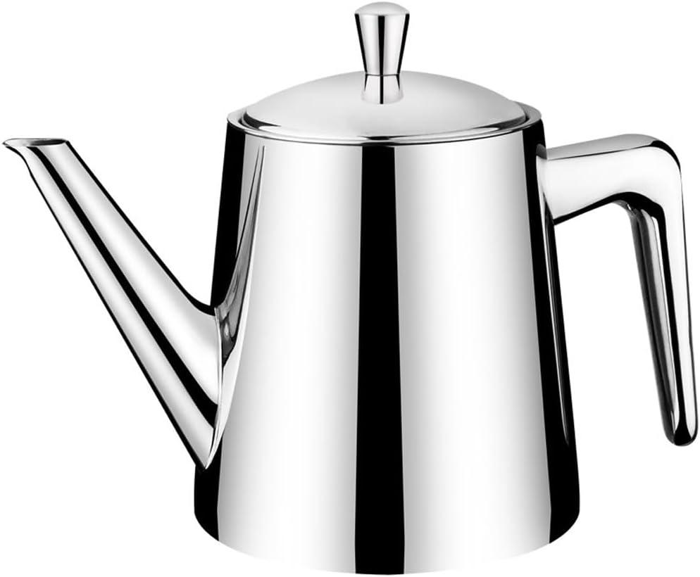 304 Stainless Steel Teapot Long Strain Large Capacity Teapot with Infuser and Removable Filter for Home Restaurant Office Dinnerware Accessories Drinkware Item (1500ml)