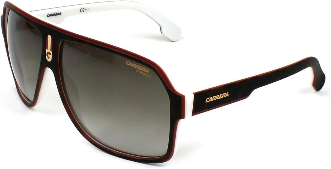 Carrera Sunglasses (Safilo Group) Men's CA1001/S Pilot Sunglasses, Havana White/Brown Gradient, 62 mm