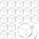 Tuanse 40 Pcs Acrylic Box with Lid Clear Small Acrylic Box Plastic Square Cube with Lid Mini Containers Display 2.2 x 2.2 x 2.2 Inch for Candy Pill Tiny Jewelry Toys Gifts