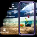 SPIDERCASE Magnetic for iPhone Air Case Waterproof, Built-in Lens & Screen Protector,[IP68 Underwater][15FT Military Shockproof] [Dustproof] Full Body Protection Cover for iPhone 17 Air 6.5,Purple
