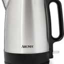 AROMA 1.7-Liter Electric Kettle with Rapid Boil and Auto-Shut-Off in Stainless Steel (AWK-1401SB)