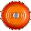 Le Creuset Enamel on Steel Traditional Stockpot, 10 qt., Flame with Stainless Steel Knob, 10 Quarts