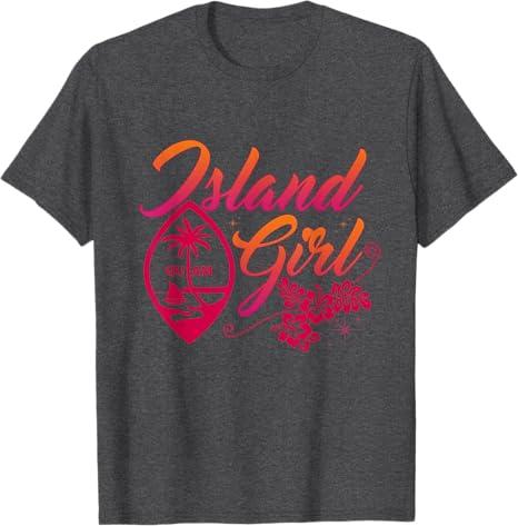 Guam Flower Chamorrita Guam Island Guamanian Girl T-Shirt M