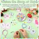 Chunful 1022 Pcs Easter Charms Beads Bracelet Jewelry Making Bunny Easter Egg Colorful Cross Pastel Alphabet Bead DIY Jewelry Craft Gift with Blessing Cards for Women Girls Kids Classroom Party Favors