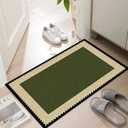Ultra Thin Door Mat Indoor Entrance, 1/10 in Thin Door Mats for Inside Entry, Non-Slip Rubber Backing Washable Doormat, Fade Resistant, Absorbent, Low Profile Dirt Trapper, 30"X17"