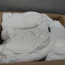 Bedsure Comforter Duvet Insert - Quilted Comforters Oversize Queen Size, All Season Duvet, GentleSoft Down Alternative Bedding, with 8 Tabs, Gifts for Women/Men, White, Oversize Queen 98 x 98 Inches