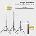 UTEBIT 3.5X6.5ft T-Shaped Backdrop Stand Support Kit with 3 Spring Clamps