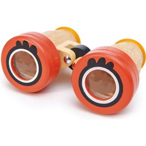 Tender Leaf Toys - Safari Binoculars - Wooden Binoculars with Kaleidoscope Lenses for Kids - Adjustable Pretend Play Toy for Safari Adventures - Ages 3+