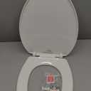 Little2Big Toilet Seat with Built-In Toddler Potty Training Seat, Slow Close, Easy to Install, Made in USA, ELONGATED, White