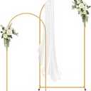 Gold Arch Backdrop Stand Set of 2(7.2FT/6FT),Wedding Arch Backdrop Stand,Balloon Arch Stand Metal Frame for Birthday Wedding Baby Shower Party Garland Ceremony Decor