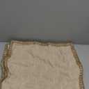 Phantoscope Pack of 2 Farmhouse Decorative Solid Throw Decorative Pillow Cover Burlap Linen Trimmed Tailored Edges, Oatmeal 20 x 20 inches, 50 x 50 cm