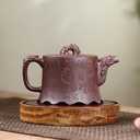 Handmade Zisha Teapot, Chinese Yixing Purple Clay Tea Pot 310cc,Chinese Kungfu Brew Infuser Loose Leaf Tea