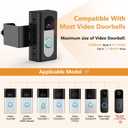 QIBOX Anti-Theft Video Doorbell Mount Compatible with Video Doorbell 4/3/3 Plus/2/1/(2020 Release), Adjustable No-Drill Mounting Bracket Wedge Adapter Holder Accessories for Home Rentals Office Room