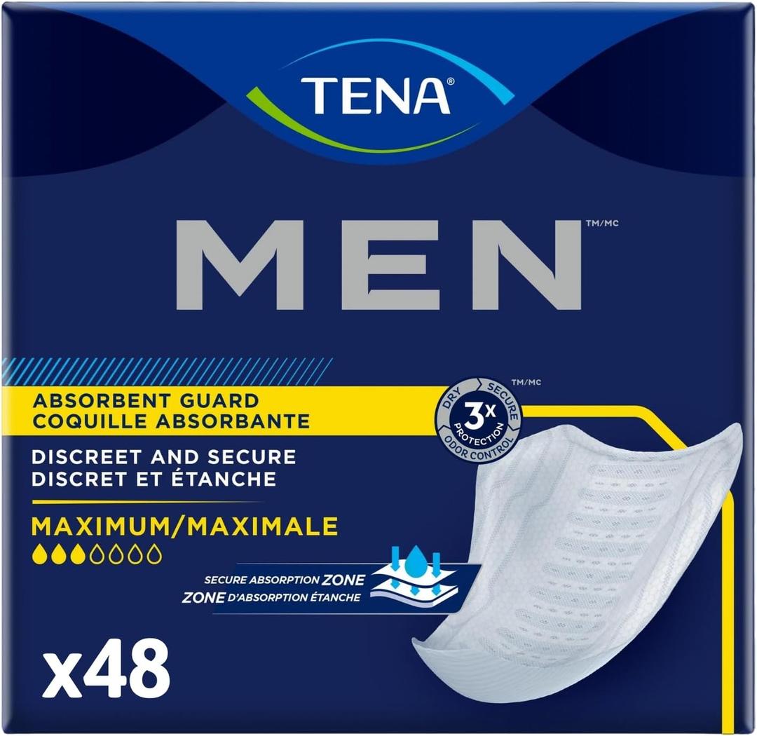 Tena Incontinence Guards for Men, Moderate Absorbency, 48 Count