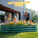 KING BIRD Raised Garden Bed Kit 2025 Upgraded 10-Minute Assembly Galvanized Planter Garden Box Outdoor for Gardening, Vegetables, Flowers, 47x24x12 in, Green