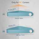 Sotfamily Plastic Shower Caddy Corner (For 90 Only), 4 Pack Adhesive Corner Shower Shelves for Bathroom Organizers and Storage, Light Blue